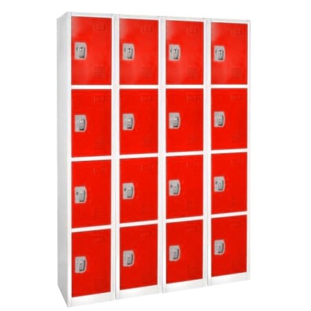Adiroffice 12 in W, 12 in D, 72 in H, Steel ADI629-204-RED-4PK
